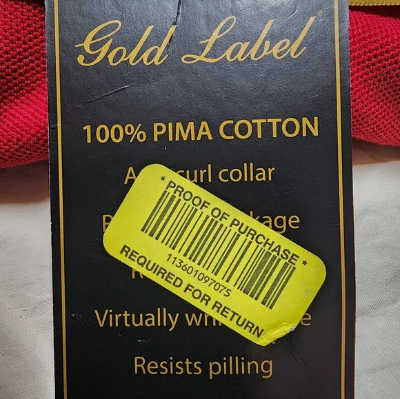 Roundtree & Yorke Gold Label Red Polo Shirt - Picture 3 of 3